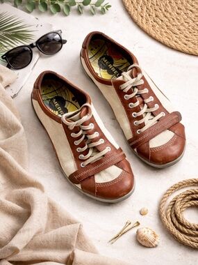 Merrell Pirouette Brown Leather & Canvas Shoes – Women’s Size 7